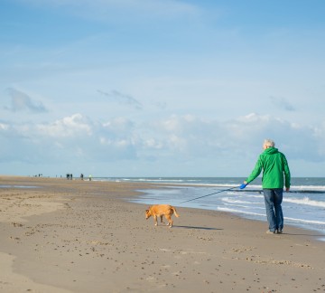 Man met hond Renesse- Deposit